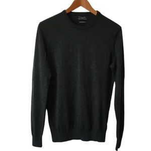 Zara 100% ExtraFine Merino Wool Black Men Sweater